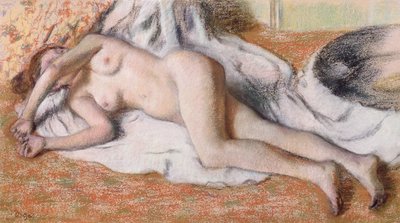 After the Bath or, Reclining Nude by Edgar Degas